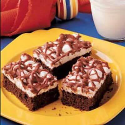 Chocolate marshmallow birthday cake for kids