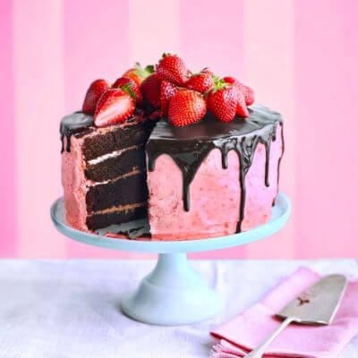 Chocolate berry birthday cake
