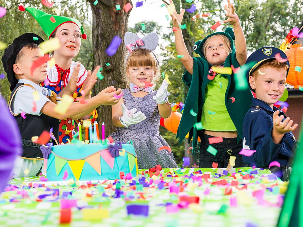 Over-the-top kids' birthday party.