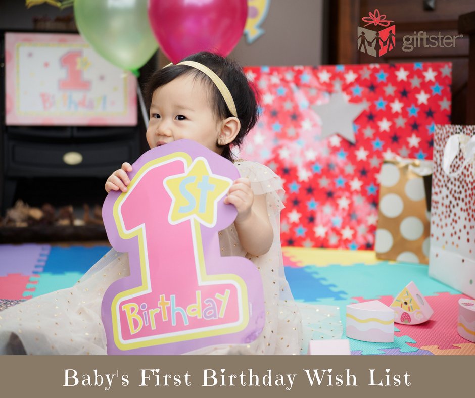 First Birthday Wish List with Giftster
